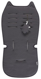 ריפודית דו-צדדית 100% כותנה מבד פוינטל מעוצבת לעגלה עם סיכת חמסה - אפור צ