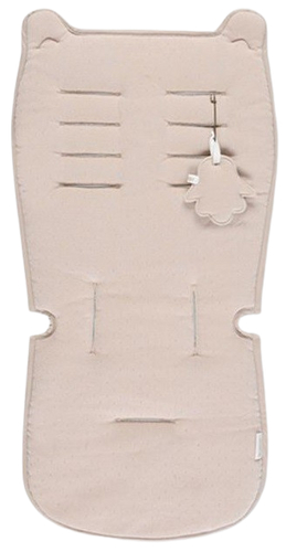 ריפודית דו-צדדית 100% כותנה מבד פוינטל מעוצבת לעגלה עם סיכת חמסה - בז'