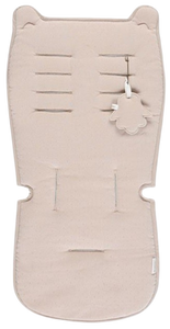 ריפודית דו-צדדית 100% כותנה מבד פוינטל מעוצבת לעגלה עם סיכת חמסה - בז