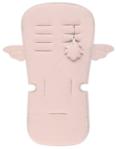 ריפודית דו-צדדית 100% כותנה מבד פוינטל מעוצבת לעגלה עם סיכת חמסה - ורוד