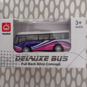 אוטובוס  מתכת  בקופסה 1:18 - DELAUIXE BUS