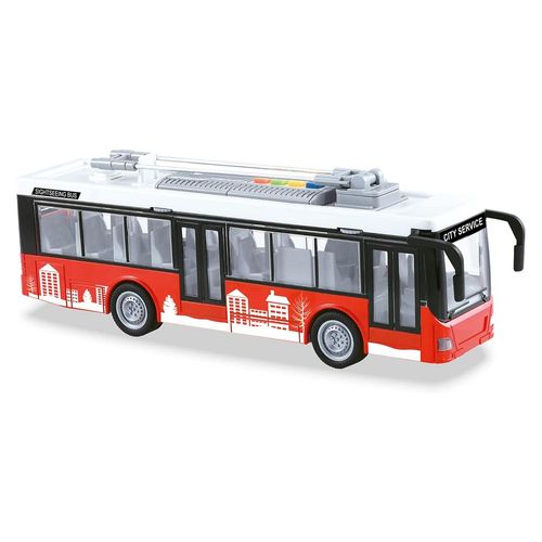אוטובוס עירוני אדום עם צלילים ואורות 29 ס