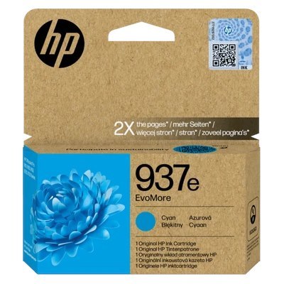 דיו כחול / ציאן מקורי HP 937e 4S6W6NE
