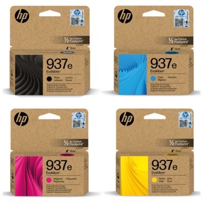 סט 4 ראשי דיו מקוריים HP 937E