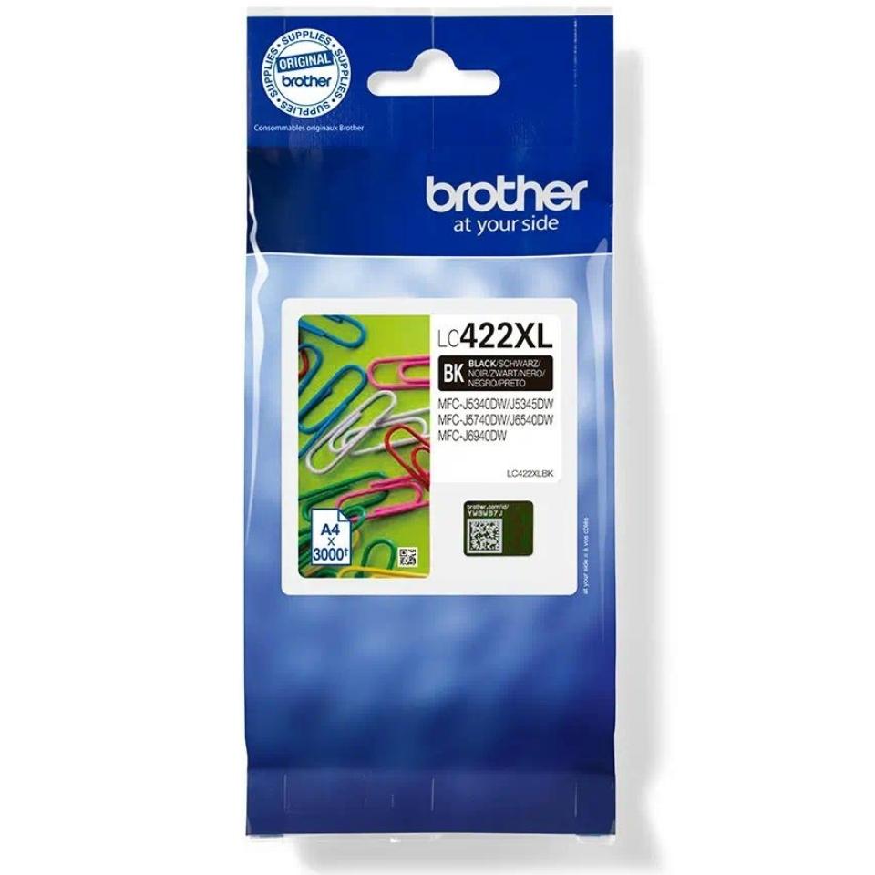 ראש דיו שחור ברדר Brother LC-422XL Black - מקורי