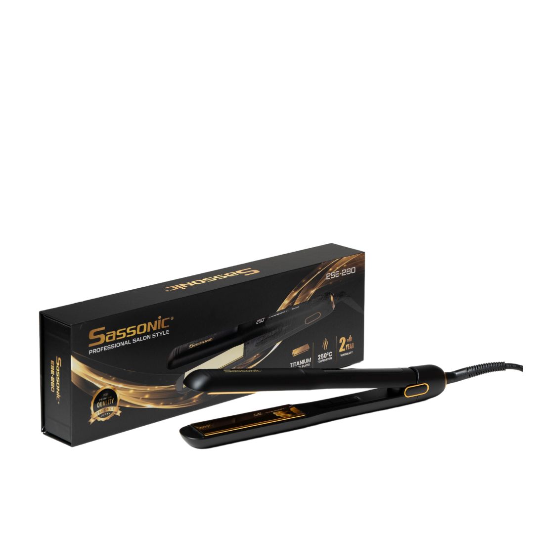 מחליק שיער מקצועי עם פלטות טיטניום SASSONIC ESE- 280 ססוניק