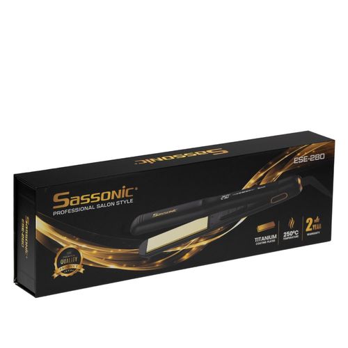 מחליק שיער מקצועי עם פלטות טיטניום SASSONIC ESE- 280 ססוניק