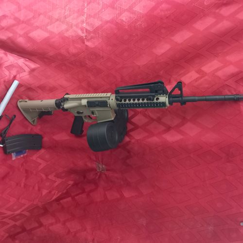 רובה ג'ל אוטומט נטען  גודל 82 ס''מ שתי מחסניות  - M16 SUBMACHINE GUN