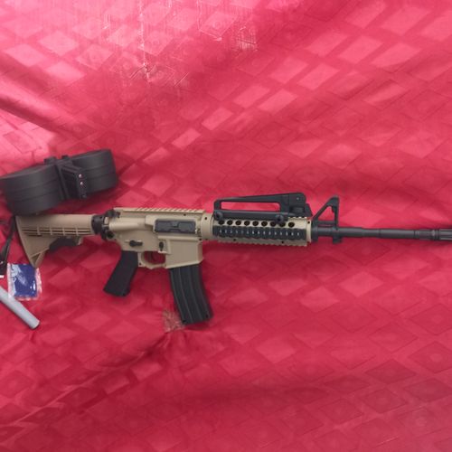 רובה ג'ל אוטומט נטען  גודל 82 ס''מ שתי מחסניות  - M16 SUBMACHINE GUN