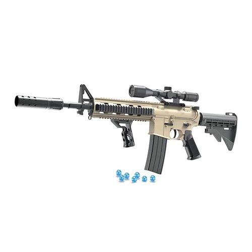 רובה ג'ל חשמלי מלא דמוי M4 צבע חום בהיר