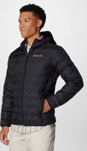 מעיל  לגברים DELTA RIDGE II DOWN HOOD JKT שחור - Columbia