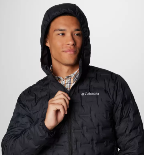 מעיל  לגברים DELTA RIDGE II DOWN HOOD JKT שחור - Columbia