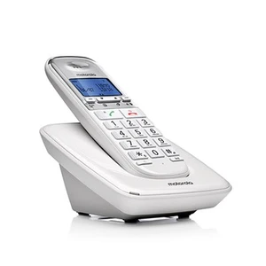 טלפון אלחוטי בעברית  כולל דיבורית MOTOROLA S3001 -לבן