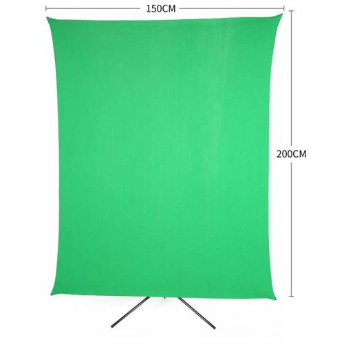 רקע ירוק לצילום 150×200 ס”מ עם מתקן