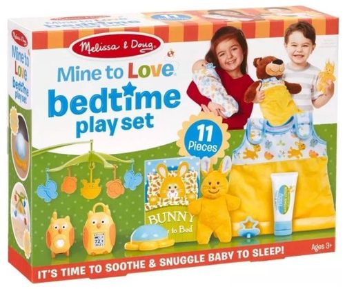 Mine to Love - סט משחק לטיפול בבובה לפני השינה 11 חלקים