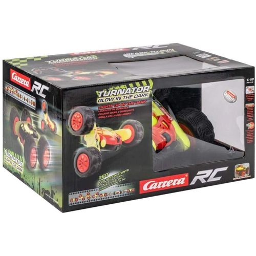 קררה - מכונית שלט פעלולים זוהרת בחושך - CAREERA TURNATOR GLOW IN DARK 1:16