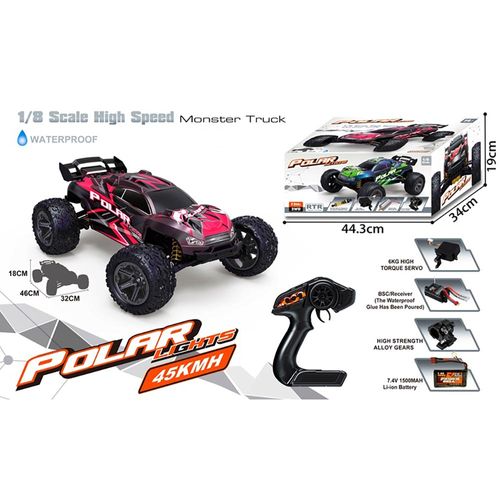מונסטר טראק - באגי מקצועית 1:8 שלט רחוק 2.4G כולל טעינה מהירות 45 קמ