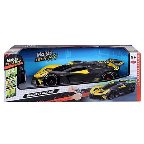מאיסטו - מכונית שלט בוגאטי בוליד צהובה - Maisto RC Bugatti Bolide 1:14