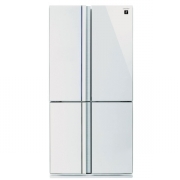 מקרר 4 דלתות 611 ליטר Sharp SJ-8942WH זכוכית לבנה שארפ