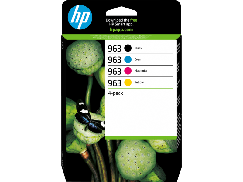 סט ראשי דיו שחור/אדום/צהוב/כחול HP 963 - מקורי