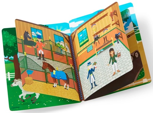 חוברת 139 מדבקות רכות ונפוחות רב פעמיות תלת מימדיות - רכיבה על סוסים