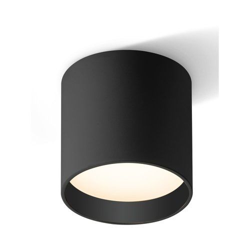 גוף תאורה צמוד תקרה צילינדר שחור EMMA 8W 3CCT Nisko 
