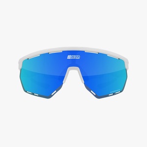 משקפי ספורט ורכיבת אופניים SCICON AEROWING לבן-כחול איכותיים במיוחד