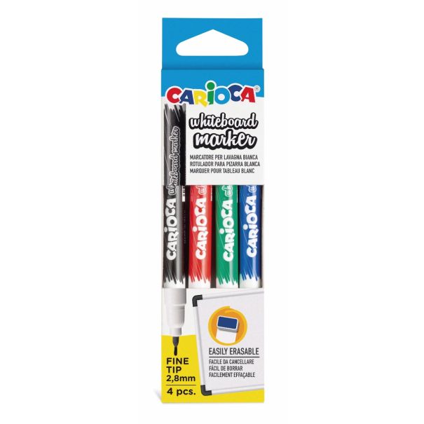 4 טושים צבעוניים דקים ללוח WHITEBOARD MARKERS