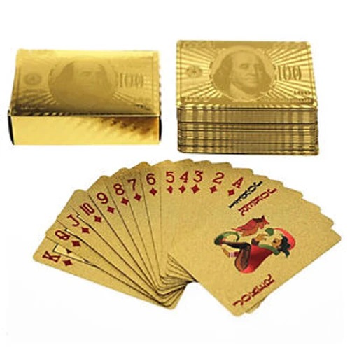 חפיסת קלפים בצבע זהב GoldenCards - טראמפ