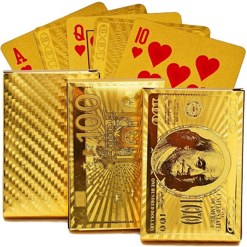 חפיסת קלפים בצבע זהב GoldenCards - טראמפ