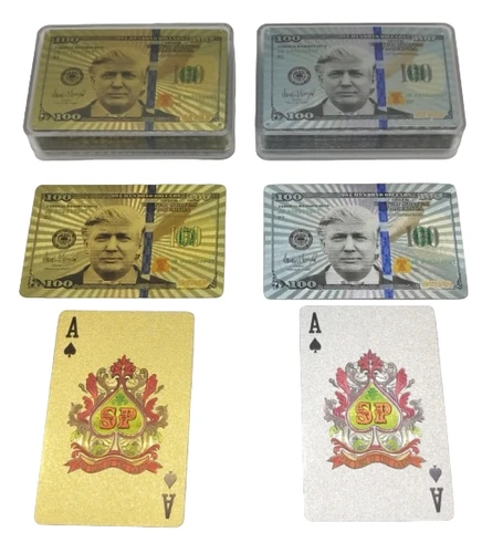 חפיסת קלפים בצבע זהב GoldenCards - טראמפ