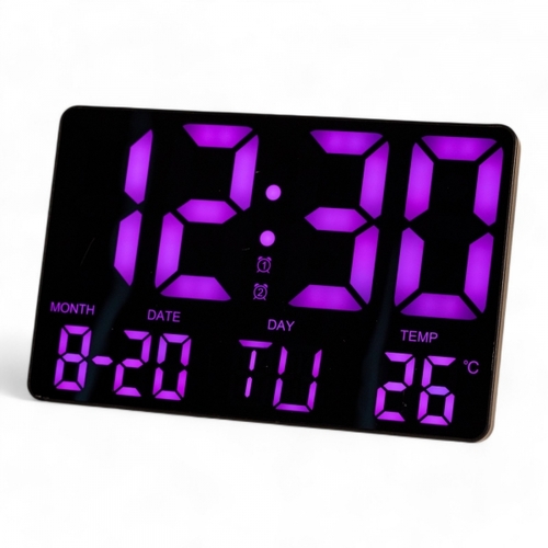 שעון דיגיטלי RGB לתלייה על הקיר או לשולחן 25 ס