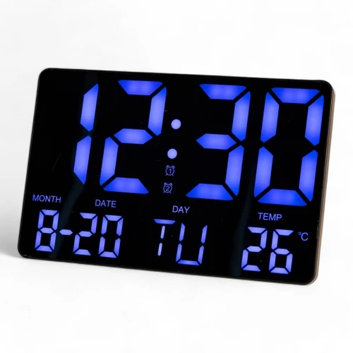 שעון דיגיטלי RGB לתלייה על הקיר או לשולחן 25 ס