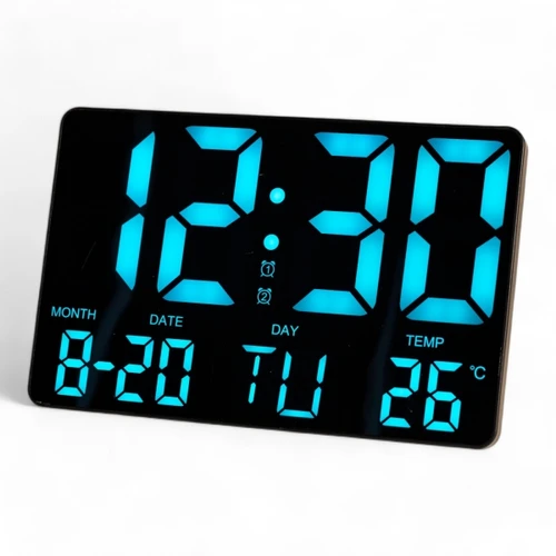 שעון דיגיטלי RGB לתלייה על הקיר או לשולחן 25 ס