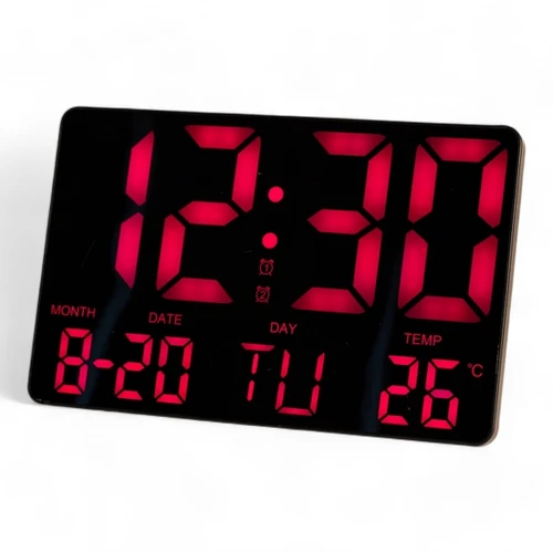שעון דיגיטלי RGB לתלייה על הקיר או לשולחן 25 ס