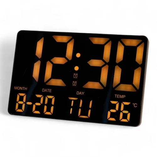 שעון דיגיטלי RGB לתלייה על הקיר או לשולחן 25 ס