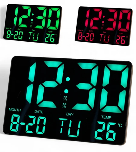 שעון דיגיטלי RGB לתלייה על הקיר או לשולחן 25 ס