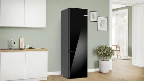 מקרר מקפיא תחתון שחור רוחב 60 Bosch דגם KGN39LBCF