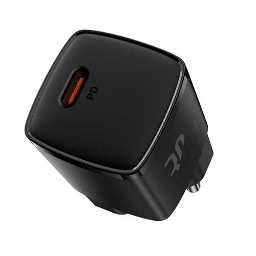 מטען קיר מהיר Baseus Cube Pro USB-C Fast Charger 30W - צבע שחור