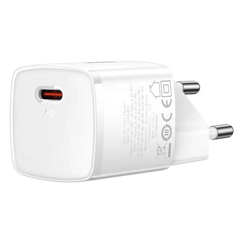 מטען קיר מהיר Baseus Cube Pro USB-C Fast Charger 30W - צבע לבן