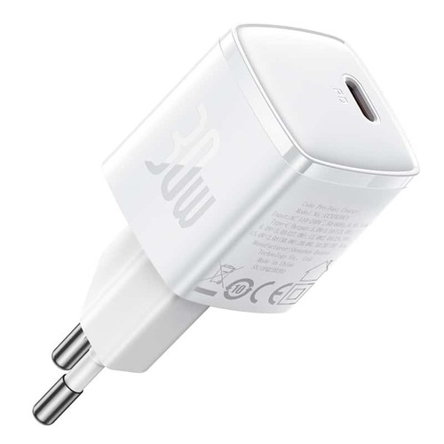 מטען קיר מהיר Baseus Cube Pro USB-C Fast Charger 30W - צבע לבן