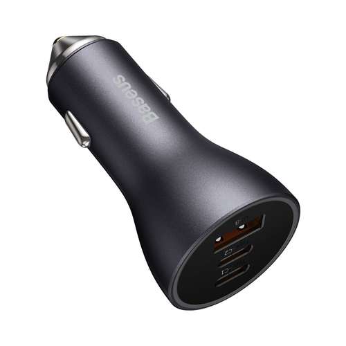 מטען מהיר לרכב Baseus Triple Fast Car Charger 65W U+C+C