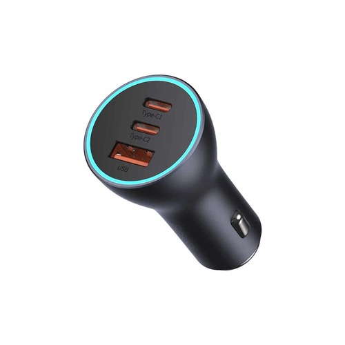 מטען מהיר לרכב Baseus Triple Fast Car Charger 65W U+C+C
