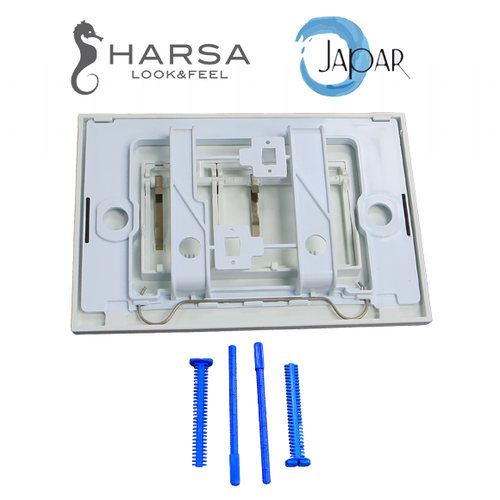 לחצן ניאגרה סמויה | חרסה HARSA | לבן | קריבי
