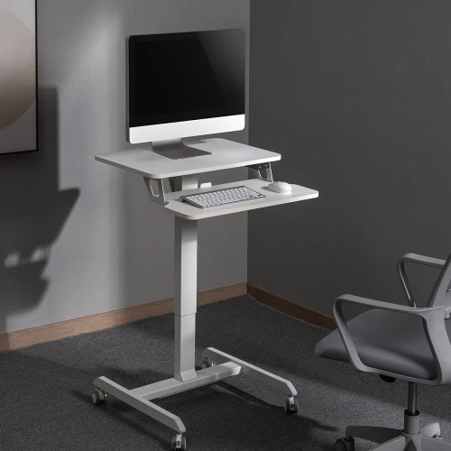 שולחן מקלדת ארגונומי קטן LUMI מתכוונן לגובה - לבן