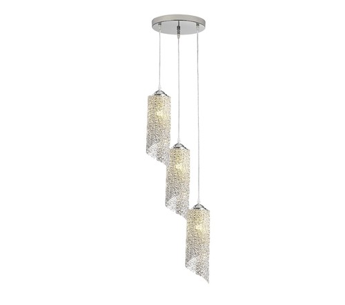3 תלוי כסף על בסיס עגול E27 3X40W
