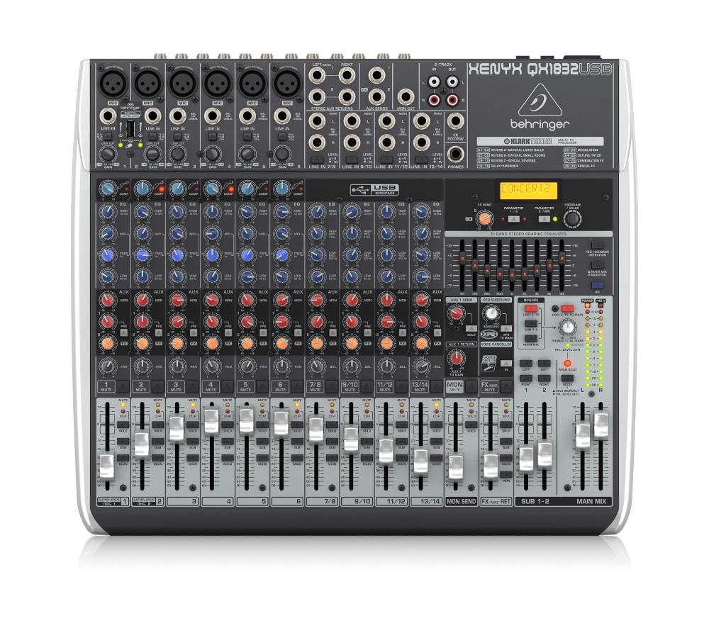 מיקסר 18 ערוצים + USB יצרן Behringer דגם QX1832USB