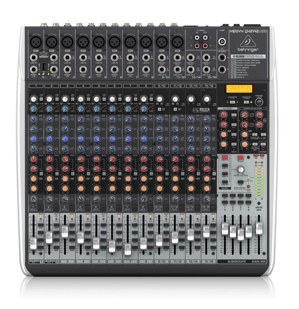 מיקסר 24 ערוצים דגם QX2442USB מבית BEHRINGER
