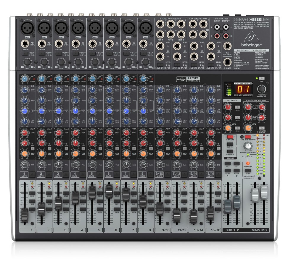 מיקסר 22 ערוצים Behringer X2222USB