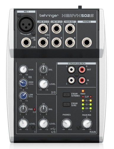 מיקסר אנלוגי פרימיום עם 5 כניסות X502S כולל ממשק USB